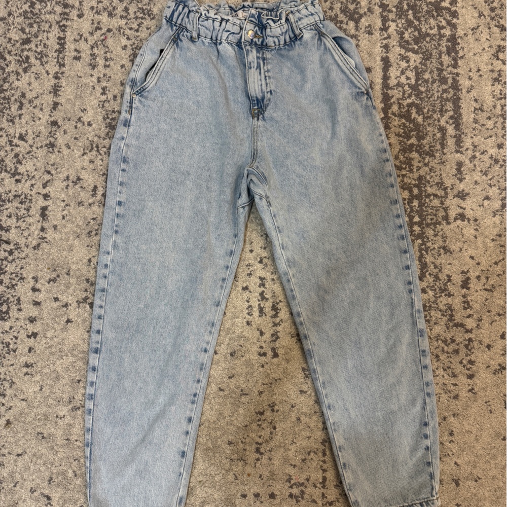 Zara Light Blue Denim Pants wide size 2